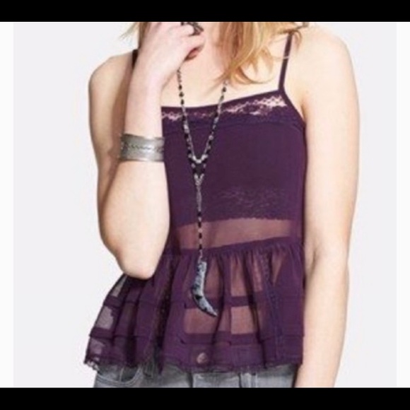 Free People Tops - Free People Intimately Sheer Peplum Cami